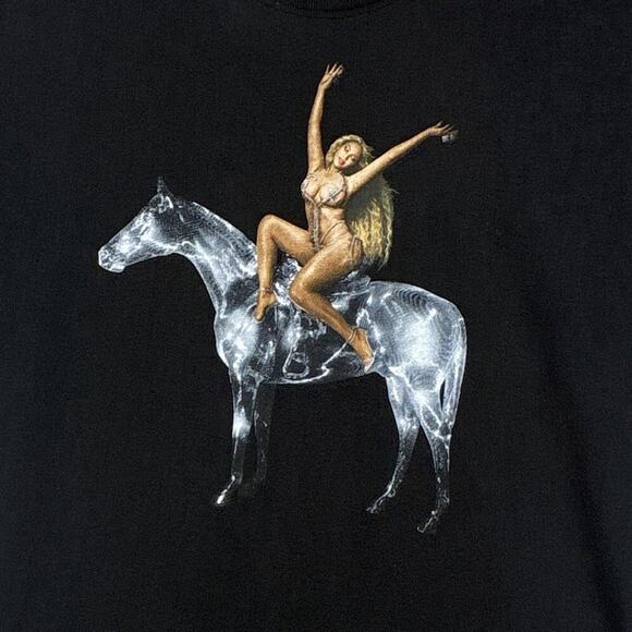 Beyonce Renaissance World Tour Concert Shirt Size M Black Double Sided Hip Hop - Picture 1 of 6